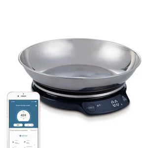 Stainless Steel Digital Kitchen Scale with Bowl High Precision 5kg 01g Food Weighing Tool App Connectivity for Diet Tracking