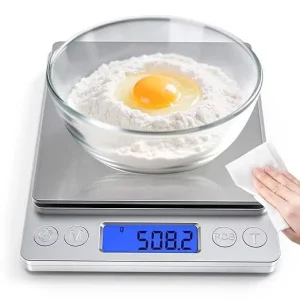 Stainless Steel Digital Kitchen Weighing Scale Dual Tray Electronic Scale for Cooking Baking