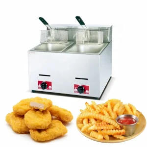 Stainless Steel Double Basket Gas Electric Deep Fryer Potato Chips Fryer