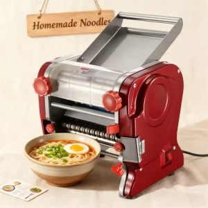 Stainless Steel Dough Sheeter Machine Automatic Maker Noodle Press and Pasta Roller with Thickness Controller
