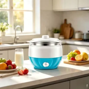 Stainless Steel Electric Automatic Home Yogurt Maker Machine 24 Cup Household Yogurt Ice Cream Maker 1 Liter Mini Frozen Yogurt