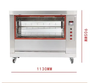 Stainless Steel Electric Chicken Rotary Commercial Brazilian Rotisserie Charcoal Rotisserie BBQ Grill