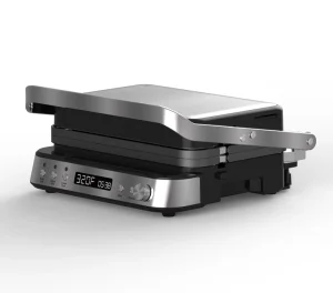 Stainless Steel Electric Contact Grill 2000W Sandwich Panini Contact Grill Dishwasher Intelligent Automatic Modes