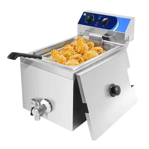 Stainless Steel Electric Deep Fryer Comercial French Fries Fryer 1tank 1basket Snack Food Fast Food Cooking Fryer