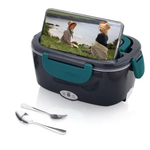 Stainless Steel Electric Food Warmer Set 1.5L Portable Smart Lunch Box with Electronic Heating for Office Outdoor Use Car Use