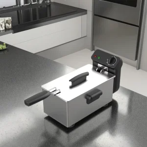 Stainless Steel Electric Fryer for Cooking Chicken with Handle Deep Fryer 3L with Handle