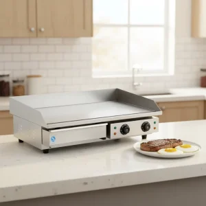 Stainless Steel Electric Griddle Commercial Desktop Teppanyaki Grill Pan 4400W 110V-240V 50-300