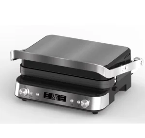 Stainless Steel Electric Grill Smokeless Indoor Electric Bbq Grill with Waffle Maker Panini Press Electric Griddle