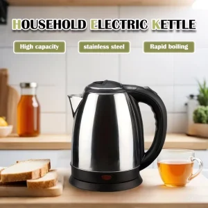 Stainless Steel Electric Kettle Large Capacity Automatic Power-Off Scalding-Proof Boiling Kettle for Household Use