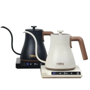 Stainless Steel Electric Kettle Small Gooseneck Coffee & Tea Pot with Temperature Control & Keep Warm Feature