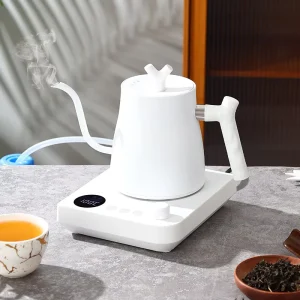Stainless Steel Electric Kettle with Swan Neck 1000-1500W 1-2L Capacity Touch Control Insulation & Reservation Function