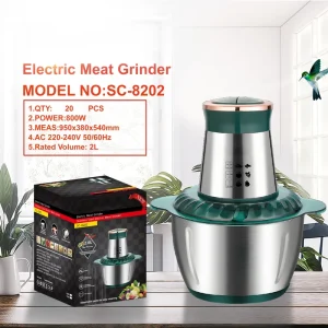 Stainless Steel Electric Meat Grinder 6L Household Kitchen Appliance Manual French for Restaurant Use Food Meat Chopper