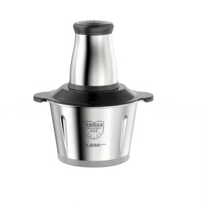 Stainless Steel Electric Meat Grinder Fruit Blender Food Processor Chopper 2L Capacity for Household Use