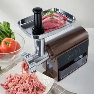 Stainless Steel Electric Meat Grinder with Slicer Shredder and Juicer Options