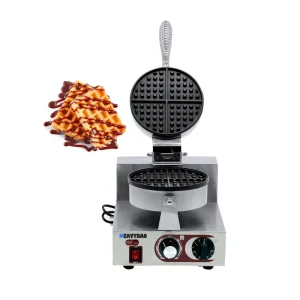 Stainless Steel Electric Mini Waffle Maker Non stick One Head Waffle Baker for Hotel Use