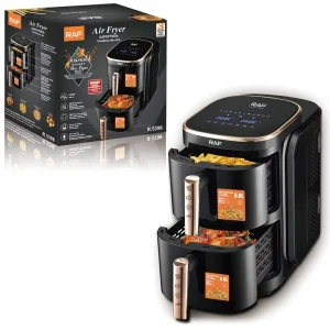 Stainless Steel Electric Oven 12L Home Air Fryer Three dimensional Double layer Design Flip Free Multi function Pan Square