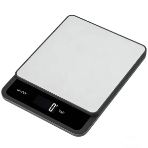 Stainless Steel Electronic Kitchen Scale 15kg Capacity Battery Powered Accurate Weight Measuring Food Scale