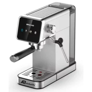 Stainless Steel Espresso Machine 1300W Thermoblock Quick Heating Touch Panel Milk Frothing Function Home Coffee Maker