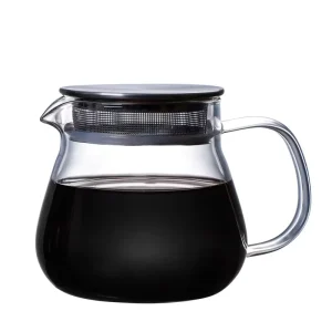 Stainless Steel Filter Lid Glass Teapot Portable Borosilicate Glass Coffee Pot Loose Tea Brew Pitcher Bloom Flower Tea Maker
