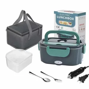 Stainless Steel Food Heater Car and Home Use Electric Lunch Box with Handbag Self Heating Electric Lunch Box Set