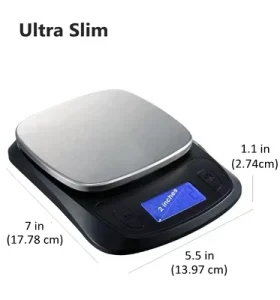 Stainless Steel Food Scale 5kg 11lb Digital Kitchen Weight for Baking Cooking Prep Durable and Easy Clean Design