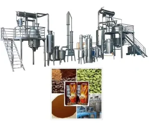 Stainless Steel Fully Automatic Instant Coffee Powder Production Line with Roasting and Extracting Functions 10 500kg h Capacity
