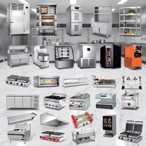 Stainless Steel Grade 304 Customizable Electric Commercial Kitchen Equipment Complete Set 10000 20000W Power for Restaurants