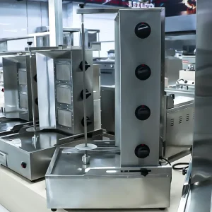 Stainless Steel Grade 304 Doner Kebab Machine Gas Powered Adjustable Height Durable Commercial Use Easy Use Modern