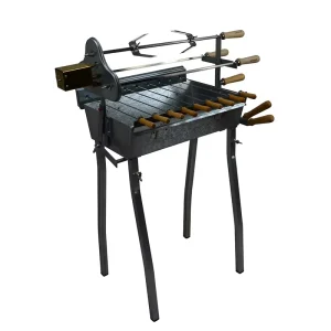 Stainless Steel Heavy Duty Portable Charcoal Pig Roasst Spit Rotisserie Rotating BBQ Grill