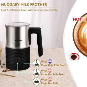 Stainless Steel Home Kitchen Electric Milk Frother Foam Maker for Household and Hotel Use