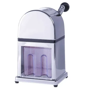 Stainless Steel Ice Crusher Mini Ice Shavers Chopper Manual Snow Cone Smoothie Maker Ice Block Breaking Machine