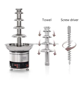 Stainless Steel Industrial Commercial 110v/220v 5 Tier Professional Chocolate Fountain