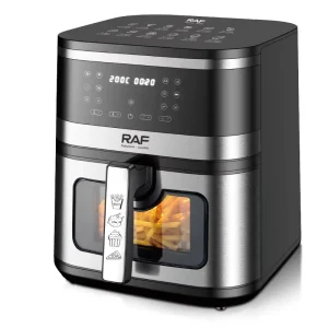 Stainless Steel Inner 8L Air Fryer Oven Oil Free Electric Digital with Visible Window