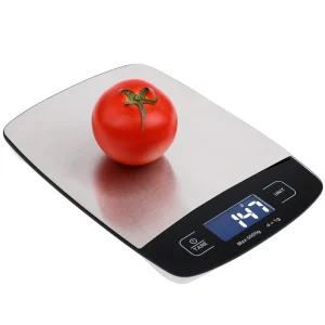 Stainless Steel Kitchen Scale Portable Smart Food Scale LCD Display Kitchen Weighing Scale for Home Use