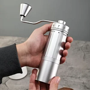 Stainless Steel Manual Coffee Grinder Seven Star Ghost Tooth Burr External Adjustable Portable Hand Coffee Mill for Home Travel