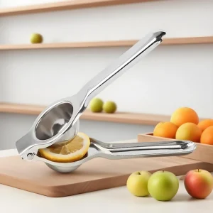Stainless Steel Manual Hand Press Juicer for Lemon and Orange Juice Sustainable Kitchen Use