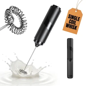 Stainless Steel Milk Frother Battery Operated Coffee Whisk Coffee Hand Blender Electric Coffee Blender
