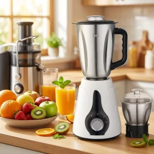 Stainless Steel Multifunctional Mixer Grinder Blender for Home Kitchen and Hotel Use Juices Maker