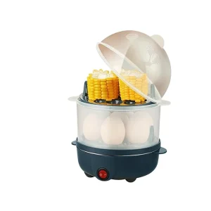Stainless Steel Non Stick Egg Boiler Steamer Automatic Power off Multi function for Household Use Small 1 person Breakfast