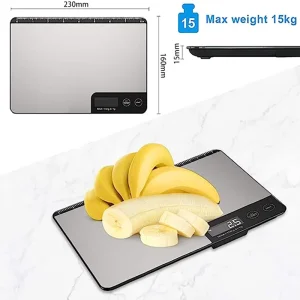 Stainless Steel Nutrition Weighing Balance Kitchen Scales Digital Electronic