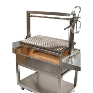 Stainless Steel Parrilla Argentinian BBQ with Rotisserie 885mm X 550mm