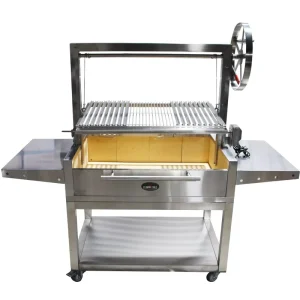 Stainless Steel Parrilla Argentinian BBQ with Rotisserie 885mm x 550mm