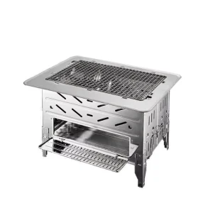 Stainless Steel Portable Barbecue Stove Outdoor Rotisserie Charcoal Grills