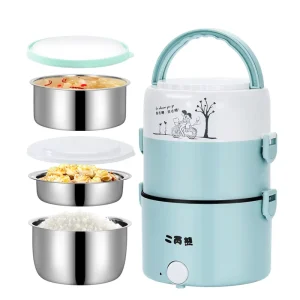 Stainless Steel Portable Electric Food Container Electric Lunch Box Food Heater Lunch Box Electric