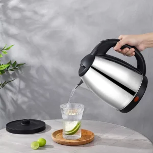 Stainless Steel Portable Electric Kettle 1.8L 1500W Automatic Shut off Boil Dry Protection Keep Warm for Home and Commercial Use