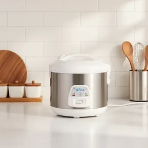 Stainless Steel Portable Mini Electric Rice Cooker with Removable Non Stick Pot Keep Warm Function for Hotel and Household Use