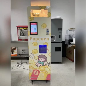 Stainless Steel Professional Electric Popcorn Maker Commercial Automatic Coin Operated Popcorn Vending Machine