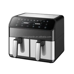 Stainless Steel Professional Touch Screen Dual Basket Air Fryer Non Stick Air Fryer Oven