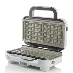 Stainless Steel Sandwich Maker with Deep Plates Sandwich Toaster for 2 Slices Waffle Iron Non Stick Coating Removable Plates