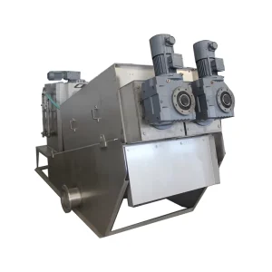 Stainless Steel Screw Type Sludge Dehydrator Multi Plate Press for Chemical Industry